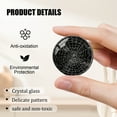 thumbnail image 4 of 6Pcs Glass Refrigerator Magnet Magnetic Fridge Sticker,Decor for Kitchen,Whiteboard,Cabinet,Black And White Illustration Of Spider Web Top View, 4 of 6