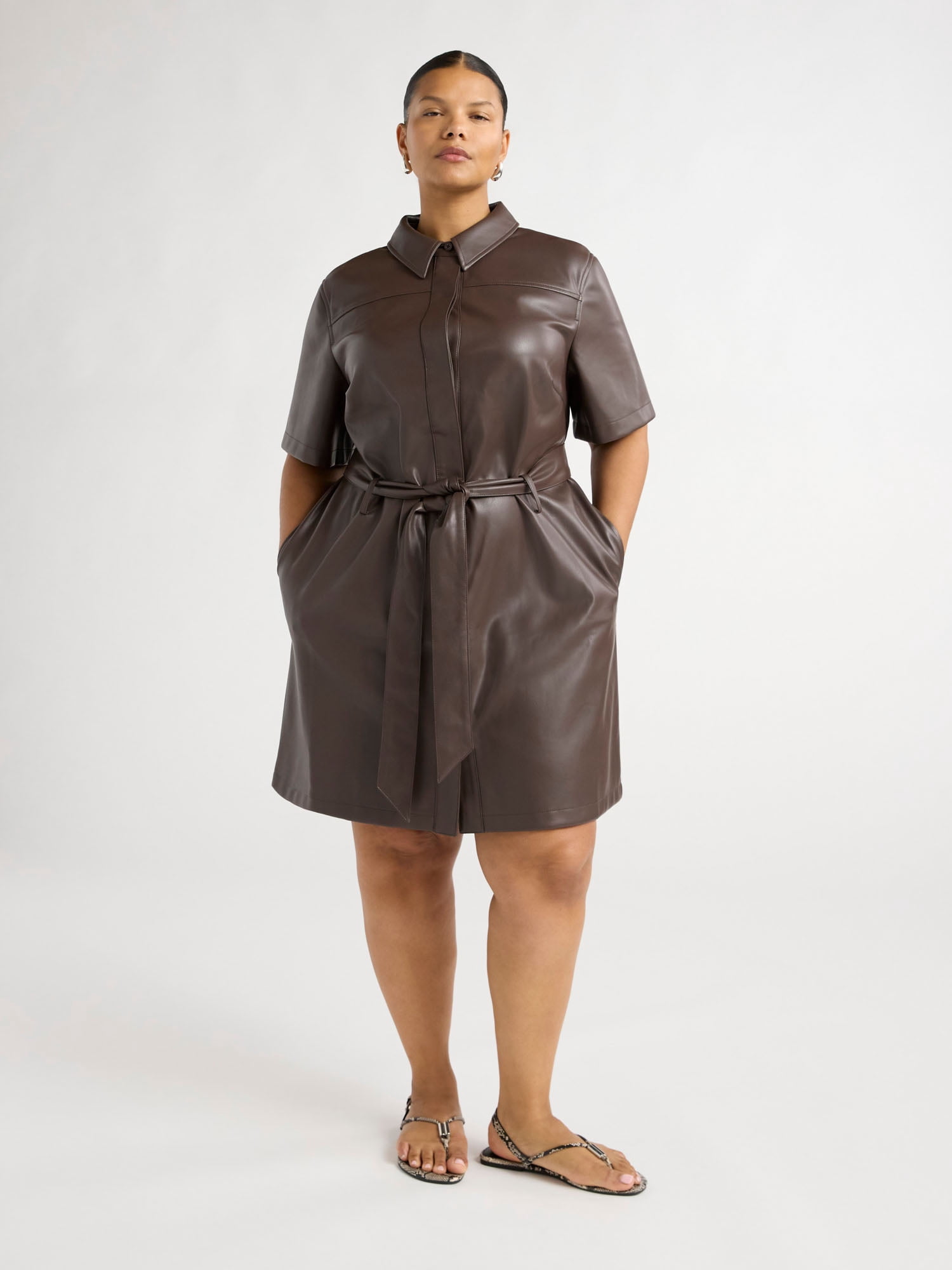 scoop faux leather pleated dress 3 Ways To Style It