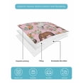 thumbnail image 5 of Quilts Twin-XL Size Bedding Set, Pink Horse Lightweight Quilted Comforter, Rustic Spring Floral Summer Botanical Soft Reversible Bedspread Coverlet with Pillow Covers for All Season, 68" x 98", 5 of 7