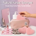 thumbnail image 4 of Fiudx Ofertas Relámpago Cara Konjac Lavado De Cara En forma De Corazón Lavado Cara Esponja Exfoliante Cara Limpia Eliminación De Maquillaje Espesar Esponja Grande, 4 of 6