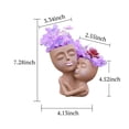 thumbnail image 2 of [Khaki] Two-headed Resin Handicraft Flower Arrangement Innovative Flower Pot, 2 of 8