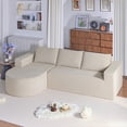 thumbnail image 2 of Soscana 104.9" L Shaped Sectional Sofa with Chaise, Boneless Sofa Couch Corduroy Fluffy Couch with Deep Seat,for Living Room,Apartment, No Assembly, 2 of 8