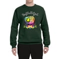 thumbnail image 2 of Wild Bobby, Colorful Softball Girl, Sports, Unisex Crewneck Graphic Sweatshirt, Forest Green, XX-Large, 2 of 5
