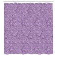 thumbnail image 2 of Ambesonne Vintage Shower Curtain, Baroque Floral Swirls Print, 69"Wx75"L, Lavender, 2 of 4