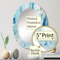 thumbnail image 3 of DESIGN ART Designart "Blue and White Embracing The Unknown III" Abstract Modern Wall Mirror 20in.x30in., 3 of 4
