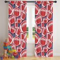 thumbnail image 5 of Blackout Kids Curtains,Red Footballs on Blue Pattern Childrens Insulated Curtains Set Of 2,Bedroom Essentials,Toddler Room Decor 42"x84", 5 of 5