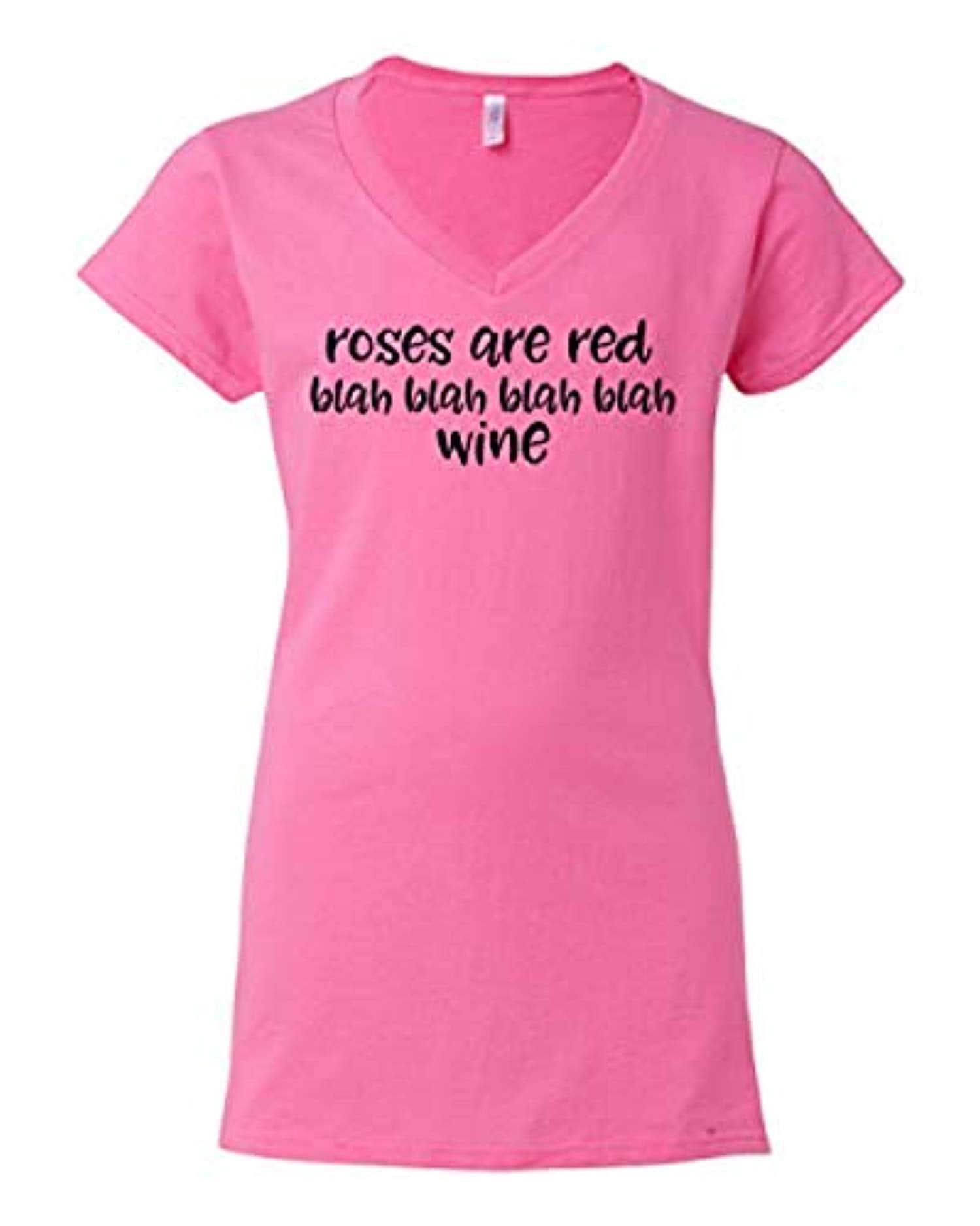 Trenz Shirt Company Roses are Red Valentine's Day Women's VNeck
