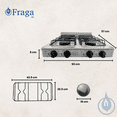 thumbnail image 3 of FRAGA Parrilla de Mesa, FRAGA P705i, 4 Quemadores, Cubierta Acero Inoxidable, Encendido Manual, Gas L.P.,Hecho en México., 3 of 4