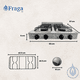 thumbnail image 3 of FRAGA Parrilla de Mesa, FRAGA P705i, 4 Quemadores, Cubierta Acero Inoxidable, Encendido Manual, Gas L.P.,Hecho en México., 3 of 4