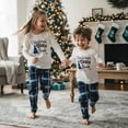thumbnail image 6 of Matching Christmas Pajamas for Family Long Sleeve Tree Graphic Tops + Plaid Pants Set Loungewear, 6 of 7