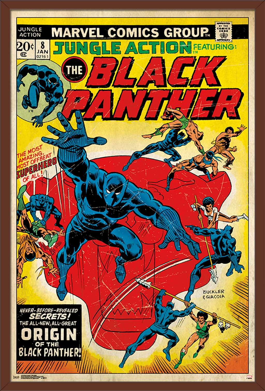 Marvel Comics Black Panther Jungle Action Cover Poster