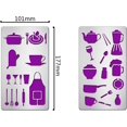 thumbnail image 2 of 2 Pcs Kitchen Tableware Metal Stencils Template Scrapbooking Drawing Stencils Stainless Steel Painting Stencils, 2 of 9