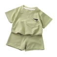 thumbnail image 2 of MEZZALL Child Girls Summer Short Sleeve Knit Outfit Sets Two Piece Casual Sporty Tracksuit For Toddler Kids Lightweight Breathable Fashion Clothes Sets Round Neck Versatile Clothing Sets, 2 of 8