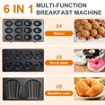 thumbnail image 3 of Eurhowing 6-in-1 Waffle Maker, Electric Sandwich Press with Removable Non-Stick Plates, Panini Press for Waffles, Sandwiches, Madeleines, and Cookies, 3 of 10