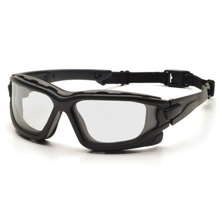 Pyramex Safety PYRAMEX I-Force Slim Safety Goggle, Black Frame/Clear Anti-Fog Lens