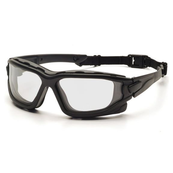Pyramex Safety PYRAMEX I-Force Slim Safety Goggle, Black Frame/Clear Anti-Fog Lens