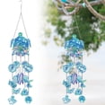 thumbnail image 1 of Campanillas de viento GlikCeil, diseño artístico con diamantes azules, decoración oceánica, 1 of 6