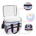 thumbnail image 6 of FORMRS Insulated Cooler Bag 24 Cans Capacity Soft Leakproof Lunch Box with Side Pockets, Pink Daisy, 6 of 7