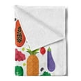 thumbnail image 2 of Vegetable Soft Flannel Fleece Blanket, Healthy and Fresh Ingredients in Circle Vegetarian Yummy and Natural Food Theme, Cozy Plush for Indoor and Outdoor Use, 60" x 80", Multicolor, by Ambesonne, 2 of 5