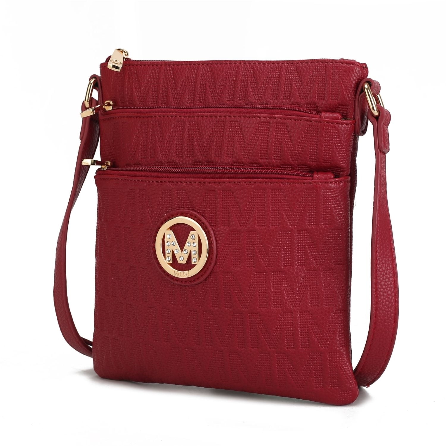 MKF Collection by Mia K. Evanna 3 Pcs Crossbody Handbag 3 Pieces Set - Brown - Small