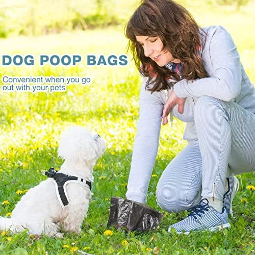 3000 Count Dog Poop Bags Pet Waste Bags for Poop with 3 Dispensers for Home, Outdoor, Puppy Walking, and Travel, 12 x 8.6 Inch(Black)