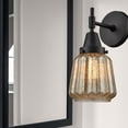 thumbnail image 2 of 447-1W-BK-G146 Innovations Lighting Chatham - 1 Light Wall Sconce-12 Inches Tall and 7 Inches Wide-Matte Black Finish-Mercury Glass Color, 2 of 2
