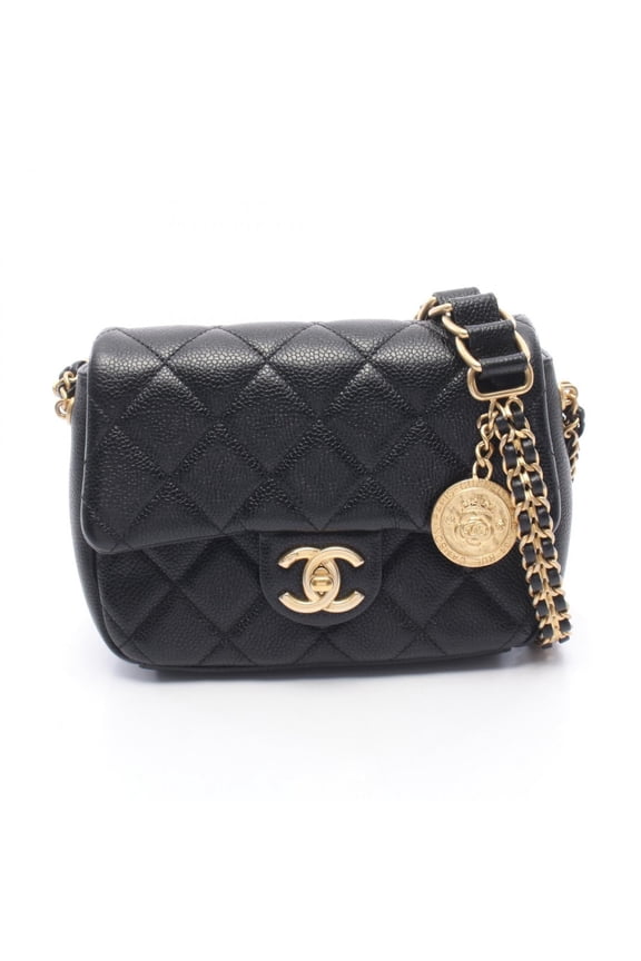Pre-Owned Chanel Mini Matelass Shoulder Bag/Handbag, Caviar Leather (Grained Calfskin),...