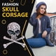 thumbnail image 4 of Sonducket Broche de calavera de estilo Punk, broches encantadores de tibias cruzadas para mujer, bisutería de moda para el Día de San Valentín, Pascua, Accesorios de disfraces Plata Sonducket  AP004648-01, 4 of 6