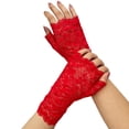 thumbnail image 1 of Breathable Lace Fingerless for Outdoor Sun Driving Cycling with Floral Pattern Stretchy Summer Mittens for Comfort and Versatility, 1 of 3
