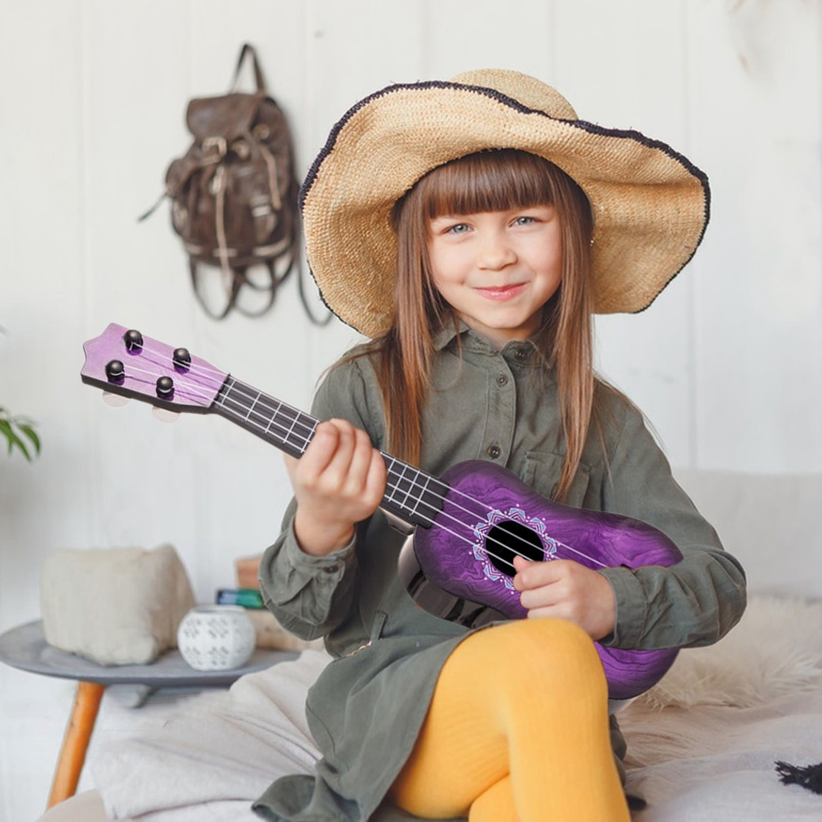 YUNAFFT Children Plaything Children Musical Instrument Plaything Ukulele for Children Ukulele Guitar Plaything Beginner Ukulele Plaything Ukulele Plaything Guitar
