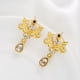 thumbnail image 3 of HomeKingdee Gold Color​ Alloy Crystal Drop Earrings - Geometric Round Shape Fashion Jewelry for Women, Gift for Mom, Girlfriend, for Weddings and Parties, 3 of 6