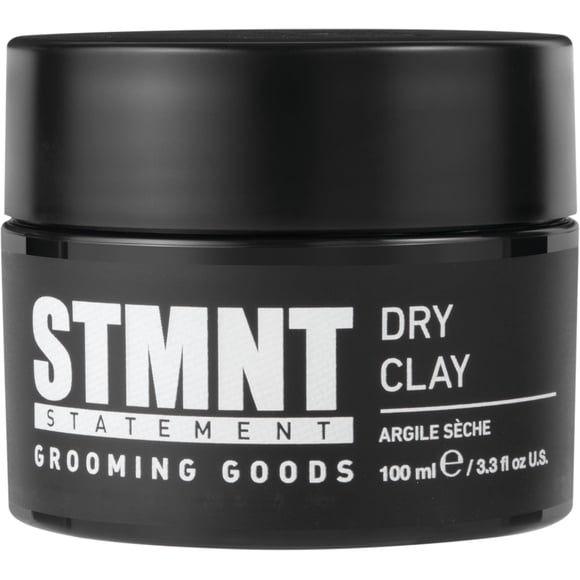 STMNT Grooming Goods Arcilla seca, 3.5 onzas | Acabado extra mate | Control súper fuerte | Fácil de lavar