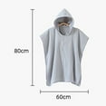 thumbnail image 3 of Hooded Baby Poncho Towel Muslin Bath Poncho for Toddler Kids Beach Poncho Towels Blue, 3 of 5