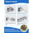 thumbnail image 4 of ABCISI 3 Set Tub Faucet Handle, Shower Knob Replacement Include C H D Flange Base and Nipple, Bathtub Knob Compatible with Price Pfister Verve Fits 5-1/2''H,12 Tooth Broach Stem (Chrome), 4 of 7
