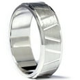 thumbnail image 3 of Pompeii Mens 14K White Gold Greek Key Wedding Ring Band New (,), 3 of 3