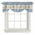 thumbnail image 2 of Spring Floral Tie Up Valances Curtain, Adjustable Kitchen Watercolor White Daisy Blue Beige Geometric Farmhouse Valances for Windows Decor, Rod Pocket Short Curtains Set for Bedroom/Bathroom, 60"x18", 2 of 9