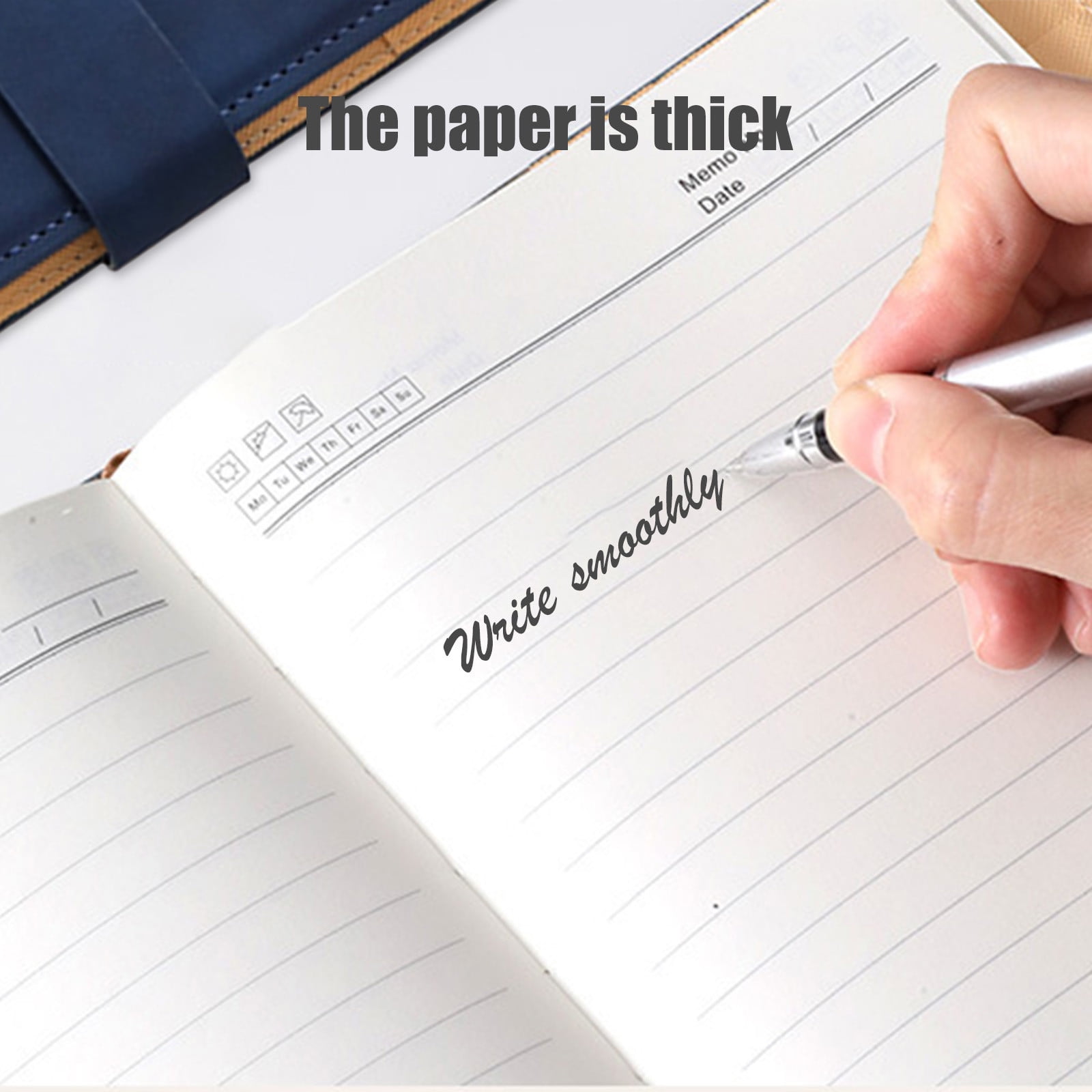 2Pcs Magnetic Closure Notebook, 8.54x5.8 In, A5 Thickened Cover, for Office, Business, Conference, Meeting Notes