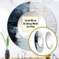 thumbnail image 3 of Designart "Monochrome Paint Minimalist Corner" Beach Round Mirror Wall Decor Coastal - Large White Round Office Mirror - Round Mirror - 23" x 23", 3 of 6