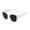 White, variant on Trendy Diamond Leg Sunglasses, Color Block Geometric Sun Glasses, UV Protection Fashion Eyewear with Unique Temple Design, Orange, One Size