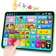 Richgv Kids Learning Tablet Trilingual Learning Pad, Educational Montessori Toy Interactive Musical Toys for 1 Year Boys Girls