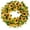 Silk, variant on Artificial Sunflower Wreath 20 Inch Summer Fall Large Wreaths Springtime All Year Around Flower Green Leaves for Outdoor Front Door Indoor Wall Or Window Décor