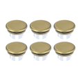 thumbnail image 1 of 6 anillos de desbordamiento para fregadero, tapa de lavabo reutilizable, redonda, con orificio para insertar, embellecedor para lavabo de baño, hogar. Oro cepillado, 1 of 8