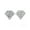 Silver, variant on Women's Micro Pave Crystal Diamond-Shaped Hematite Stud Earrings