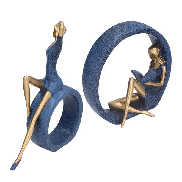 Escultura de mujer leyendo estatua de chica de Yoga mano de obra exquisita hecha a mano forma vívida para pasillo para escritorio de oficina Figuritas de Yoga escultura de mujer leyendo estat ANGGREK Cocina, Decoración y Otros