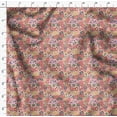thumbnail image 4 of Soimoi Floral Print - Orange, Pure Silk Fabric - 42 Inch Wide, 1 Yard, Lightweight Material, Perfect For Elegant Dresses, Sarees, Scarves, 4 of 6