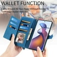thumbnail image 6 of Zipper Storage Design Wallet Phone Case for Motorola Edge 30 Fusion, Skin Friendly Feel Leather Case with Magnetic Clasp and Muliti-Card Slots Holster for Moto Edge 30 Fusion,SZY Blue, 6 of 8