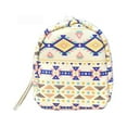 thumbnail image 1 of Mini Backpack Geometrical Print Coin Purse PU Leaher Card Coin Purse Small Key Holder Mini Wallet, 1 of 2