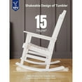 thumbnail image 3 of WINSOON Outdoor Rocking Chair, Poly Lumber Patio Rocker Chair with High Back Set Of 4 (White), 3 of 7