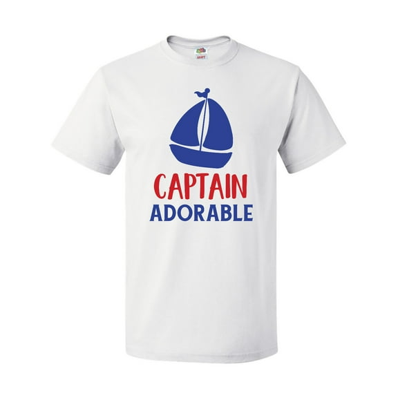 Inktastic Captain Adorable, Sail Boat, Sailing - Red Blue T-Shirt