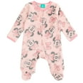 thumbnail image 3 of Disney Minnie Mouse Fleece 2 Pack Coveralls Woobie Newborn to Infant, 3 of 5